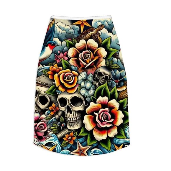 Floral Tattoo Cotton Dog Shirt ,Pet Apparel ,Small breeds, Large Dogs, Outfit - Picture 2 of 7